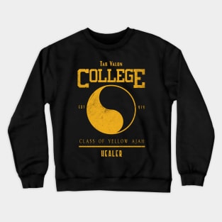 Tar Valon College Yellow Ajah Slogan and Symbol Crewneck Sweatshirt